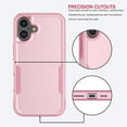thumbnail image 6 of For iphone 17 Case, Shockproof Heavy Duty Rugged Cell Phone Case for Apple iphone 17 Cover, Tekcoo Military Grade Full Body Protection Dual Layer Sturdy Durable Cute Bumper - Rose Gold, 6 of 7