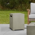 thumbnail image 2 of Real Flame Metal Propane Tank Cover, Conceals a 20 lb Tank and Doubles as a Side Table in Mist Gray, 2 of 7