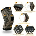 thumbnail image 5 of JIUFENTIAN Copper Knee Braces for Arthritis Knee Pain Knee Supports Compression Sleeves for Men and Women-XL, 5 of 7