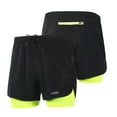 thumbnail image 7 of Lixada Men's 2-in-1 Running Shorts Quick Drying Breathable Active Training Exercise Jogging Cycling Shorts with Longer Liner, 7 of 7