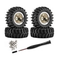 thumbnail image 2 of Xuanheng 4 Pcs Roues et Pneus de Voiture RC 1/30 Pcs de Rechange Portables Remplacement pour SCX30 Bronze, 2 of 8