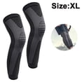 thumbnail image 2 of 1 par de rodilleras extendidas deportivas de nailon tejidas para hombres y mujeres, protección de pantorrilla para otoño e invierno, rodilleras cálidas para baloncesto, fútbol, montañismo MFZFUKR CPB-DE-HJJ-07-2, 2 of 5