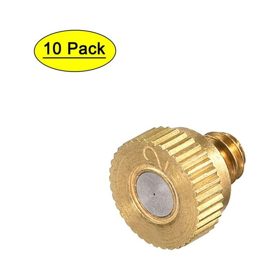 Uxcell 10/24 UNC 0.2mm Orifice Dia Brass Misting Nozzle for Outdoor 10 Pack