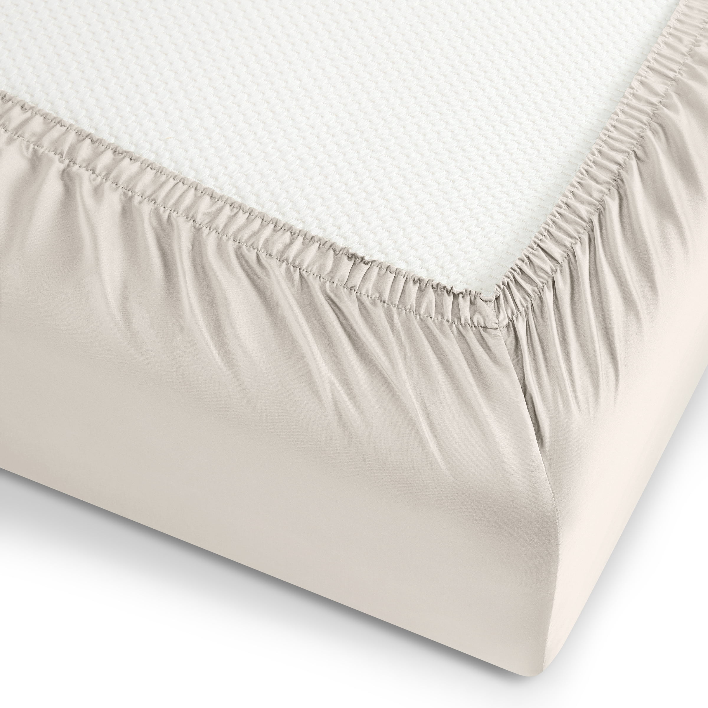 Wamsutta 1846 4-Piece 650 Thread Count Gardenia Egyptian Giza Cotton Sateen Bed Sheets, King-Deep Pocket