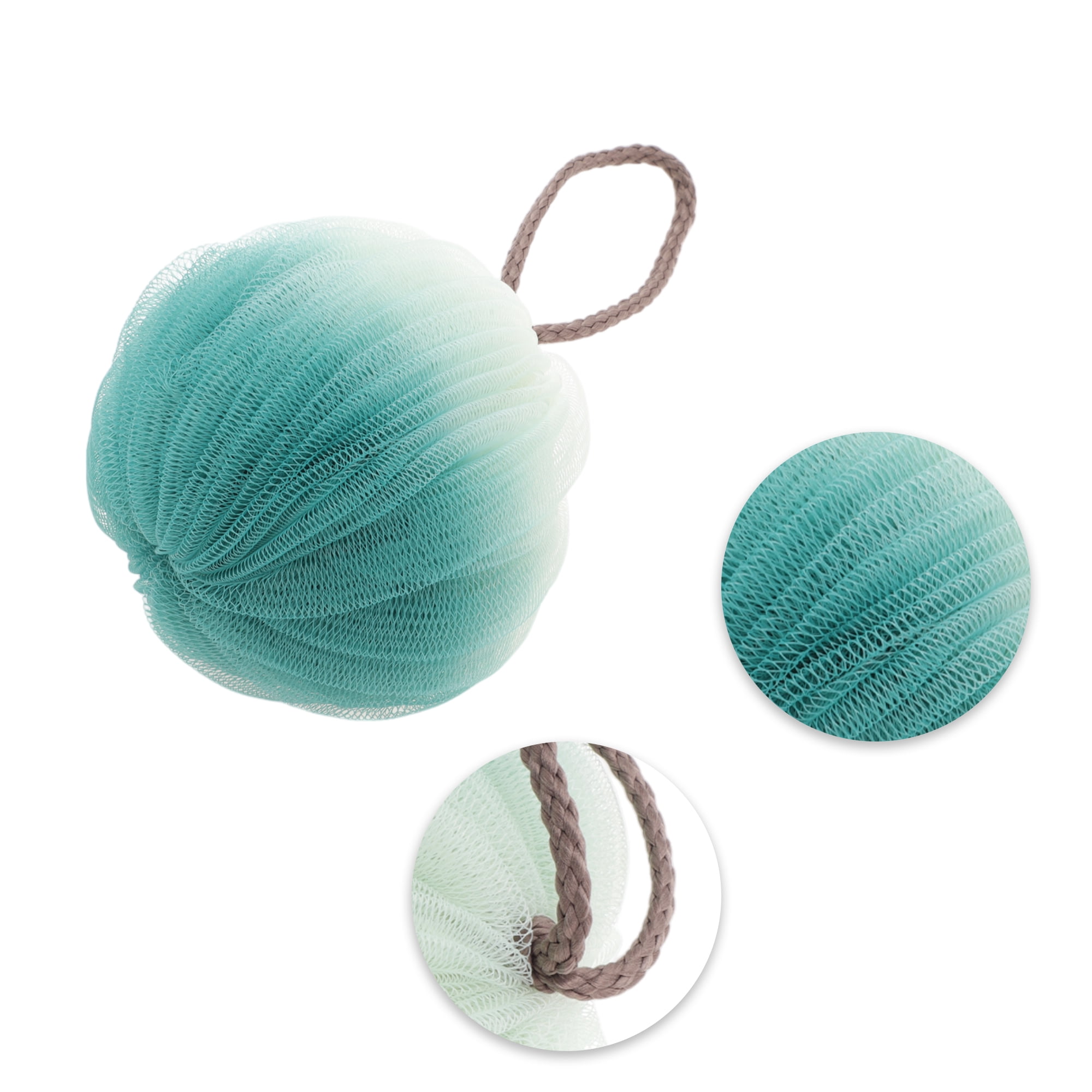 Unique Bargains Two Colors Bath Shower Loofah Sponge 1 Pc Green