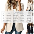 thumbnail image 3 of Drovellove Women's Casual Blazer with Notched Lapel and 3/4 Sleeves | Woven Button Front Jacket with Striped Turn Up Cuffs, Tailored Fit for Office, Business Meetings, Dating, 3 of 8