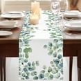 thumbnail image 3 of Table Runners 72 Inches Long Dress Scarves, Sage Green Eucalyptus Farmhouse Kitchen Table Runner, Coffee Tablerunners, Spring Summer Pastoral Leaves 14x72 Inch, 3 of 9