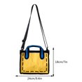thumbnail image 3 of Damen-Umhängetasche, 2D-Taschen, Comic-Handtasche, lässige Mode, Messenger-Taschen (gelb), 3 of 9