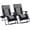 Black, variant on Oversized Padded Zero Gravity Lounge Chair Set of 2, Foldable Patio Reclining Chairs with Cup Holder, Heavy Duty Folding Lawn Recliner Stand for Yard Camping Outdoor, Support 350 LBS
