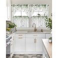 thumbnail image 5 of Eucalyptus Kitchen Curtains Sets for Windows 3 Piece, Butterfly Sage Green Leaf Farmhouse Plant Kitchen Curtains and Valances Tier Set 24 Inch Length Swag Curtain for Living Room Cafe Bathroom, 5 of 6