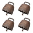 thumbnail image 1 of Unique Bargains 1.4 x 2.4 x 1.4' Mini Cow Bells, 4 Pcs, Red Bronze, 1 of 5