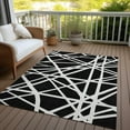 thumbnail image 6 of Addison Rugs Chantille Indoor/Outdoor Transitional Geometric Black Washable Rectangle Rug, 10' x 14', 6 of 6