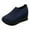 Blue, variant on Platform Walking Shoes Women's Chunky Slip on Sock Loafers with Hidden Heels Nursing Work Shoes