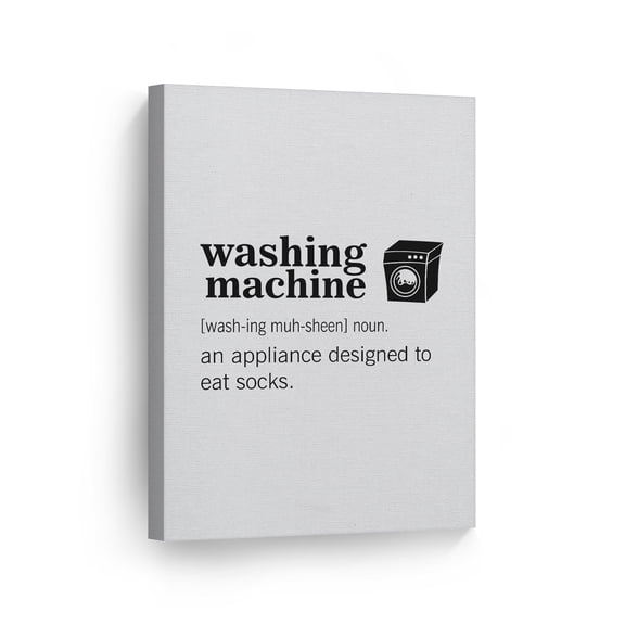 Smile Art Design Noun Dictionary Definition of Washing Machine Funny Quote Saying CANVAS PRINT Funny Bathroom Sign Laundry Room Room Wall Decor Wall Art Home Decor Ready to Hang Made in USA- 12x8