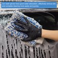 thumbnail image 6 of Uxcell Microfiber Car Wash Mitts 10" x 8" Scratch Free Wash Gloves Absorbent for Car Washing Home Clean Blue White, 6 of 7