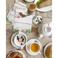 thumbnail image 4 of Spring Botanical Kitchen Dish Towels for Drying Dishes Set of 3, Garden Birds Floral Leaves Gray Woodn Waffle Weave Microfiber Hand Tea Bathroom Towels Quick Dry & Absorbent Towel 15.7x23.6, 4 of 7