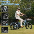 thumbnail image 5 of MOONCOOL TK Pro Foldable Electric Tricycle W/ Front & Rear Storage Bag Kit, 1500W Motor 48V 20Ah Battery, 20" Fat Tire Three Wheel 6-Speed Electric Mountain Bicycle for Adults, 5 of 16