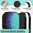 thumbnail image 4 of Pickleball Paddle Racket, Performance Lightweight Pickle Bat Racket | Polypropylene Honeycomb Core & Cushion Comfort Grip (12mm, Lightning Blue) With Half Cover, 4 of 5