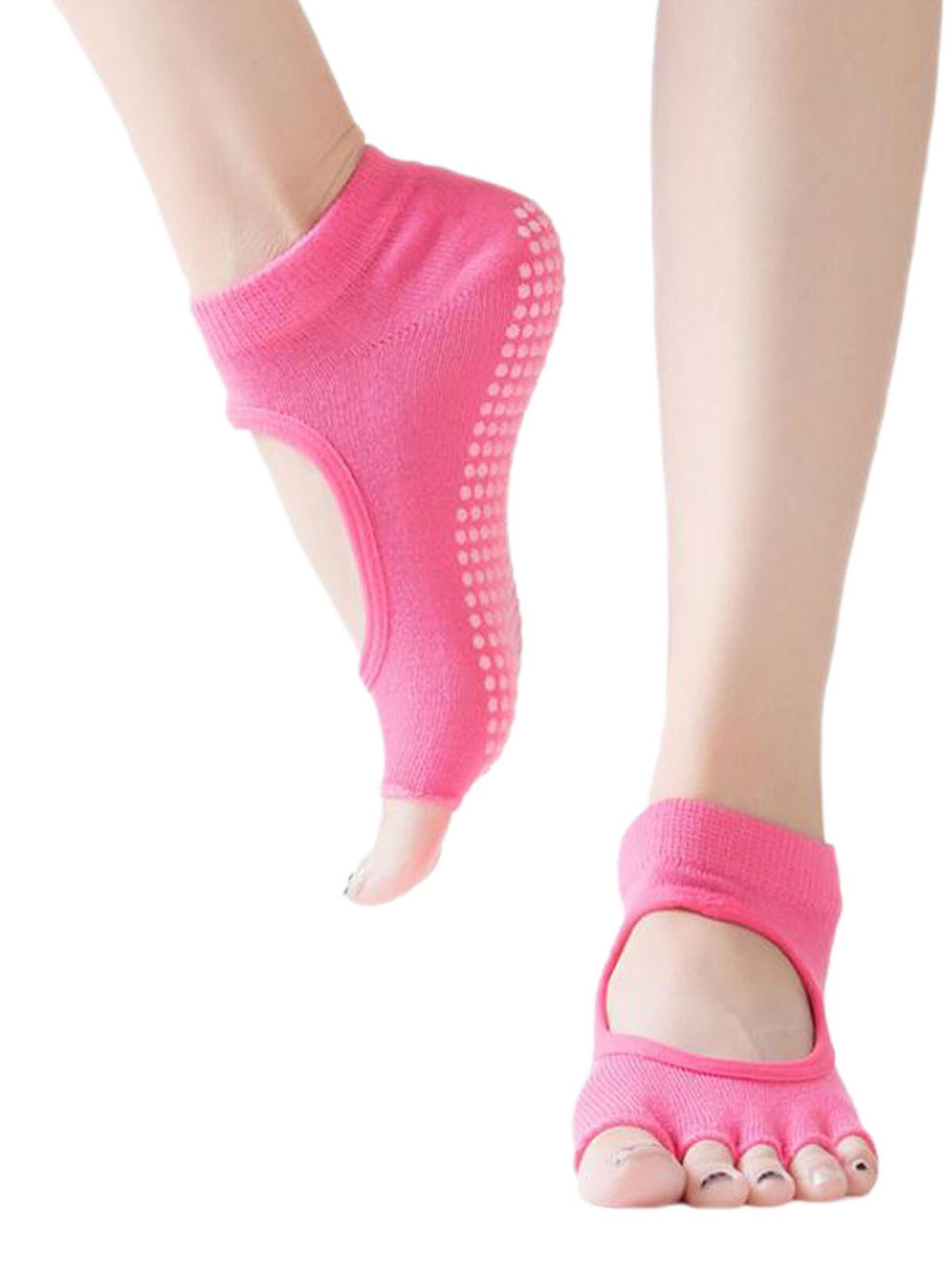 SUNSIOM Yoga Socks for Women Teen Girl Non Slip Toeless Non Skid Sticky
