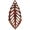 Brown, variant on Acrylic Medium Leaf Pearly Brown - Good Luck Green Four Leaf Clover Charm Bead Dangle with Mini 2025