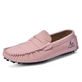 thumbnail image 3 of Men's Grey Suede Penny Loafers, 3 of 9