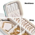 thumbnail image 3 of Mother's Day Pakistan Compact Jewelry Box with Imitation Metal Zipper and Adjustable Grids, Travel-Friendly Storage Case, 3 of 6