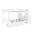 thumbnail image 6 of Mirightone Wood Full over Full Bunk Bed with Desk, Bunk Bed with Storage Drawers and Bookshelves, Full size Bunk Bed for Teens Adults, White, 6 of 6