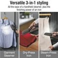 thumbnail image 3 of CHI SteamPress 3-in-1 Handheld Garment Steamer for Clothes, Travel Steamer & Iron, Black, 3 of 13