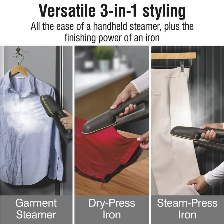 CHI SteamPress 3-in-1 Handheld Garment Steamer for Clothes, Travel