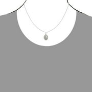 Ritastephens Italian Sterling Silver Mini Miraculous Virgin Mary Medal Charm Pendant Necklace