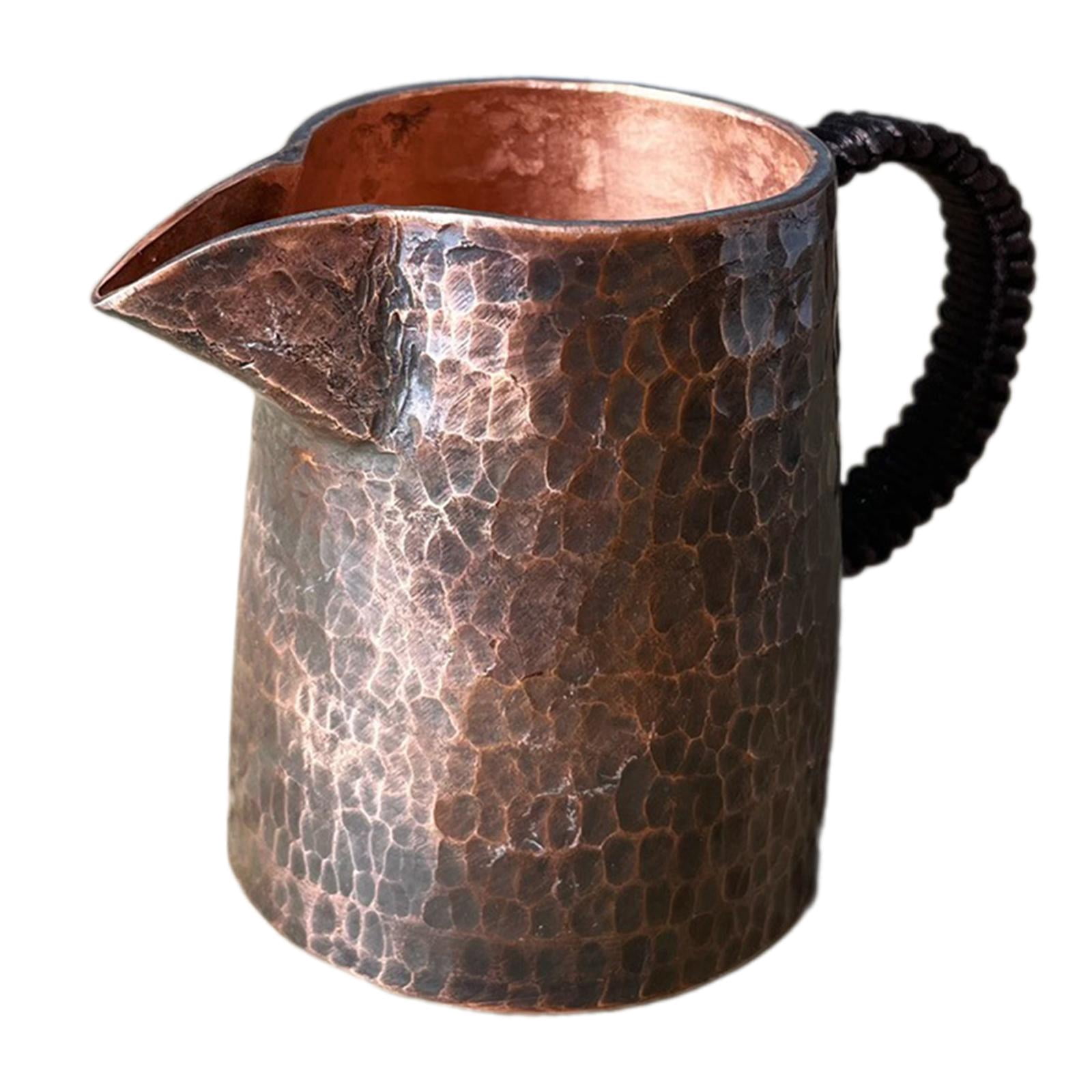 Baoblaze Copper Mug 7.5 oz Tea Maker Art Craft Espresso Cup for Home Latte Art Hiking