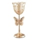 thumbnail image 2 of Portaves decorativo elegante acabado chapado en oro, candeliere del hierro centro de para detalles de decoración para hogar perfecl candelabros de escritorio de cristal, 2 of 8