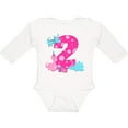 thumbnail image 3 of Inktastic Dinosaur party-Second Birthday Girls Long Sleeve Baby Bodysuit, 3 of 5