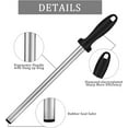 thumbnail image 2 of Diamond Honing Steel 8" Knife Sharpening Rod Kitchen Sharpener Stick with Honing Hook, 2 of 5