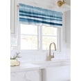 thumbnail image 3 of Valances for Windows Abstract Blue Rod Pocket Cafe Window Treatments Valance Curtains for Kitchen Bathroom Laundry Basement Windows 42"x18", 3 of 9