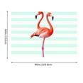 thumbnail image 3 of RKSupls Tapestry Wall Hanging Art, Minimalist Pink Flamingo Pastel Aqua Stripe Tapestry Decoration for Daily Bedroom, Dorm, Living Room, Apartment Hallway Home Decor, 3 of 5