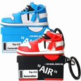 thumbnail image 1 of wonima44 [2Pack] for Apple Airpods 4th Generation Case Cover(2024), Cute Cartoon Shoe Box Soft Silicone Protective Cases for Airpods 4 Case with Keychain for Women Men，Red+Blue, 1 of 1