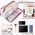 thumbnail image 4 of 2023 - Large Pencil Case, Large Capacity Pencil Case With 3 Compartments, Makeup Bag Portable Office Statio, 4 of 5