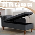 thumbnail image 5 of LEHZROAJ Velvet Chaise Lounge Indoor with Storage, Tufted Lounger Chair with Support Pillow, Long Sleeper Sofa for Bedroom, Living Room, Black, 5 of 11