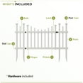 thumbnail image 6 of Zippity Outdoor Products Washington Vinyl No-Dig Gate Kit w/ Fence Wings (30in H x 60 1/2in W), 6 of 9