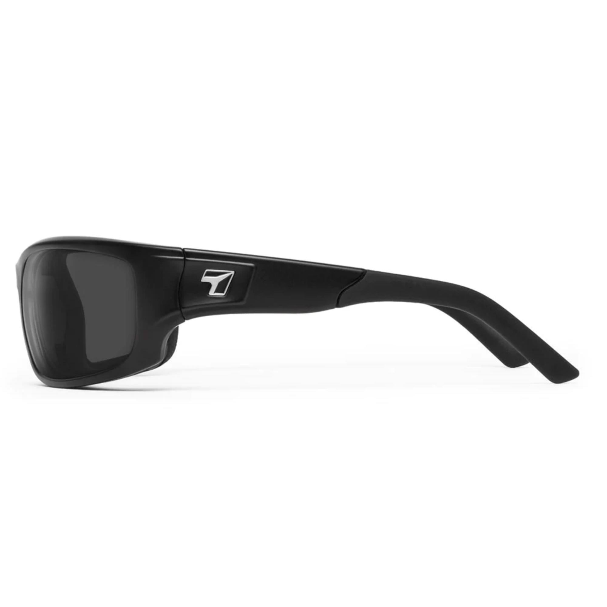 7 Eye Air Shield Panhead Sunglasses,SharpView Polarized Gray Lens,Matte Black Fr