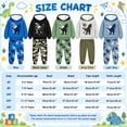 thumbnail image 3 of Kiijoy Boys Sweatsuit Dinosaur Graphic Hoodie Jogger Pants Outfits Fall Winter Clothes Set, 3 of 8