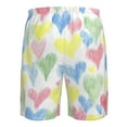thumbnail image 6 of Naloa Hand Drawn Colored Hearts Men's Beach Shorts, Surfing shorts, Swim trunks, Quick Dry Swim Trunks for Surfing Beach Fun - Medium, 6 of 9