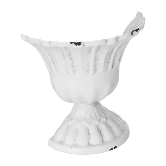 Hemoton Vases Half Vase Aesthetic Floral Salon Flower Pots 11.80X11.60X5.30CM White