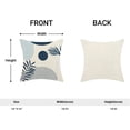 thumbnail image 5 of Boho Summer Outdoor Pillow Covers 18 x 18 Inch, Navy Blue Leaf Decor Throw Pillows for Couch Bed, Modern Abstract Plant Indoor Farmhouse Decorative Pillowcase Linen Cushion Cover Set of 2, 5 of 6