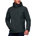 thumbnail image 2 of Vxararl Waterproof Jackets for Men for Running Hiking Cycling Travel Lightweight, Breathable, Rain Shell Coat Hood Jackets with Zipper Pockets Multi Pocket Travel Jacket Dark Gray M, 2 of 7