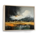 thumbnail image 2 of Designart "Abstract Mountain Majesty Grey and Yellow Lands II" Landscapes Framed Wall Art - Modern Grey Abstract Landscapes Entryway Framed Wall Art Print, 2 of 6
