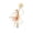 A, variant on Christmas Tree Topper, 2D Acrylic Painted Ballet Elf with Spiral Base Xmas Ornament for Holiday Living Room Desktop