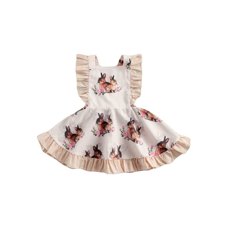 

Kids Clothing Girls Floral Print Square Collar Fly Sleeve Dress/ Baby Romper with Headwear for Summer Pink