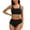 Black, variant on Women's Beach Bikini Set Bathing Suit Breathable 2pcs Elastic Autumn Nylon Bikini All Seasons Spring Break Black Medium